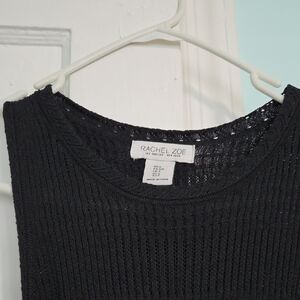 Rachel Zoe Black Ribbed Knit Women's Long Dress